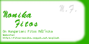 monika fitos business card